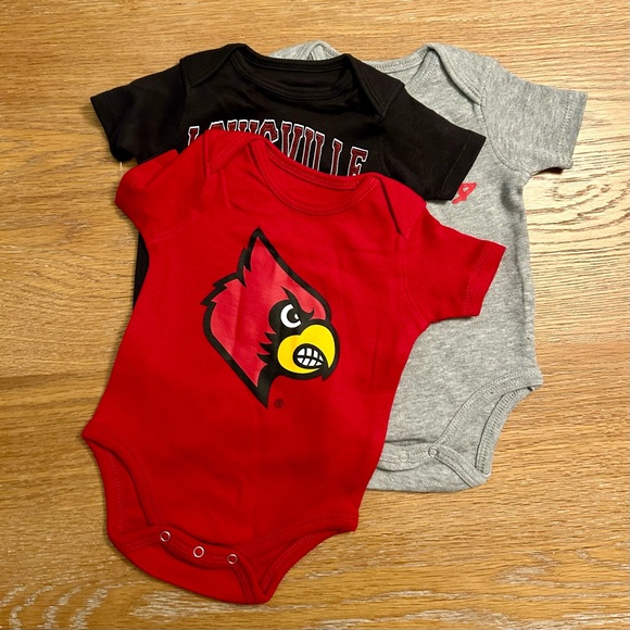 Louisville Cardinals 3-Pack Born To Be Bodysuit Set - Picture 2 of 3